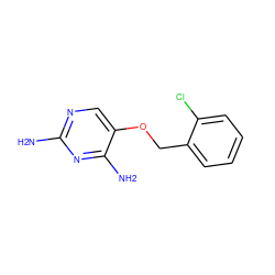 Nc1ncc(OCc2ccccc2Cl)c(N)n1 ZINC000013532407