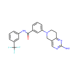 Nc1ncc2c(n1)CCN(c1cccc(C(=O)Nc3cccc(C(F)(F)F)c3)c1)C2 ZINC000169710042