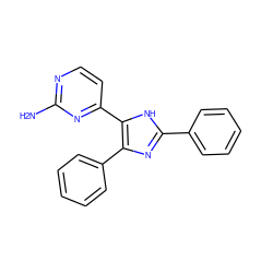 Nc1nccc(-c2[nH]c(-c3ccccc3)nc2-c2ccccc2)n1 ZINC000013798207