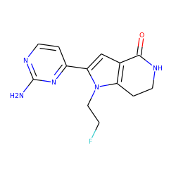 Nc1nccc(-c2cc3c(n2CCF)CCNC3=O)n1 ZINC000028970501