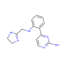 Nc1nccc(-c2ccccc2NCC2=NCCN2)n1 ZINC000013438399