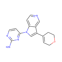 Nc1nccc(-n2cc(C3=CCOCC3)c3cnccc32)n1 ZINC000095603644