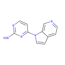 Nc1nccc(-n2ccc3ccncc32)n1 ZINC000095603318