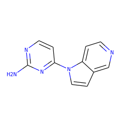 Nc1nccc(-n2ccc3cnccc32)n1 ZINC000095601504