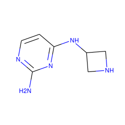 Nc1nccc(NC2CNC2)n1 ZINC000118213672