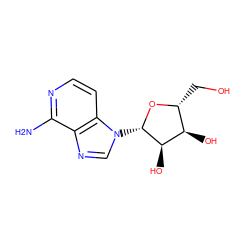 Nc1nccc2c1ncn2[C@@H]1O[C@H](CO)[C@@H](O)[C@H]1O ZINC000018193375