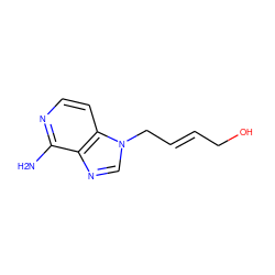 Nc1nccc2c1ncn2C/C=C/CO ZINC000029464414