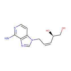 Nc1nccc2c1ncn2C/C=C\[C@@H](O)CO ZINC000029414236