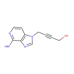 Nc1nccc2c1ncn2CC#CCO ZINC000029464411