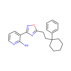 Nc1ncccc1-c1noc(CCC2(c3ccccc3)CCCCC2)n1 ZINC000114752633