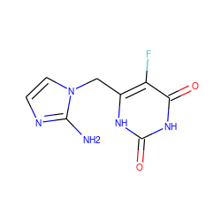 Nc1nccn1Cc1[nH]c(=O)[nH]c(=O)c1F ZINC000049033598