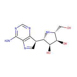 Nc1ncnc2c1N=C[C@@H]2[C@@H]1N[C@H](CO)[C@@H](O)[C@H]1O ZINC000653830199