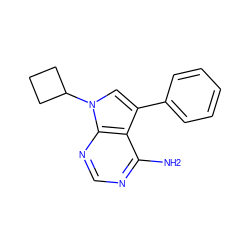 Nc1ncnc2c1c(-c1ccccc1)cn2C1CCC1 ZINC000027899466