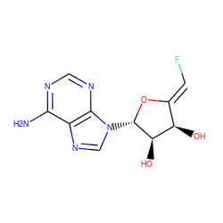 Nc1ncnc2c1ncn2[C@@H]1O/C(=C\F)[C@@H](O)[C@H]1O ZINC000003792947