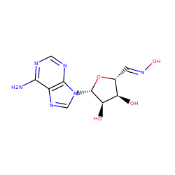 Nc1ncnc2c1ncn2[C@@H]1O[C@H](C=NO)[C@@H](O)[C@H]1O ZINC000253920738