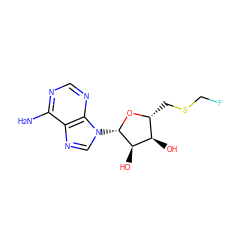 Nc1ncnc2c1ncn2[C@@H]1O[C@H](CSCF)[C@@H](O)[C@H]1O ZINC000013544397