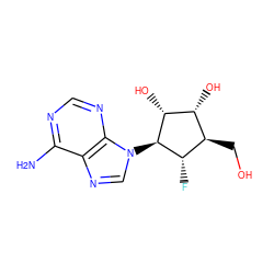 Nc1ncnc2c1ncn2[C@H]1[C@H](O)[C@H](O)[C@@H](CO)[C@@H]1F ZINC000003781661