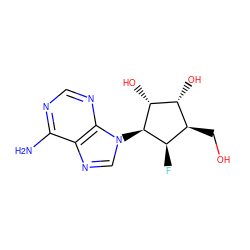 Nc1ncnc2c1ncn2[C@H]1[C@H](O)[C@H](O)[C@@H](CO)[C@H]1F ZINC000003781658