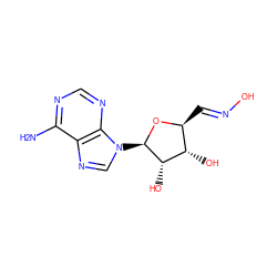 Nc1ncnc2c1ncn2[C@H]1O[C@@H](/C=N/O)[C@H](O)[C@@H]1O ZINC000038314665