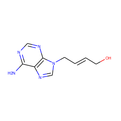 Nc1ncnc2c1ncn2C/C=C/CO ZINC000005163042