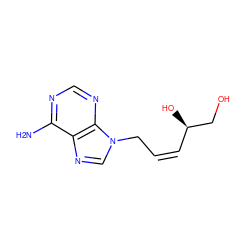 Nc1ncnc2c1ncn2C/C=C\[C@@H](O)CO ZINC000029411711