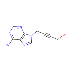 Nc1ncnc2c1ncn2CC#CCO ZINC000005941327