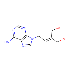 Nc1ncnc2c1ncn2CC=C(CO)CO ZINC000001610264