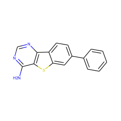 Nc1ncnc2c1sc1cc(-c3ccccc3)ccc12 ZINC000072125006