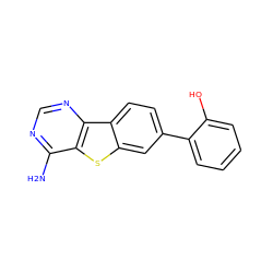 Nc1ncnc2c1sc1cc(-c3ccccc3O)ccc12 ZINC000299834132