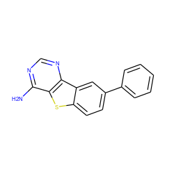 Nc1ncnc2c1sc1ccc(-c3ccccc3)cc12 ZINC000169321614