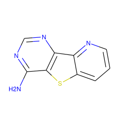 Nc1ncnc2c1sc1cccnc12 ZINC000095574743