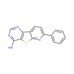 Nc1ncnc2c1sc1nc(-c3ccccc3)ccc12 ZINC000003176855