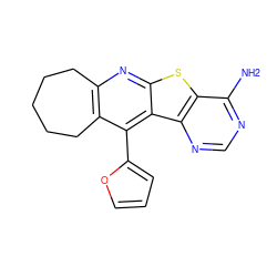 Nc1ncnc2c1sc1nc3c(c(-c4ccco4)c12)CCCCC3 ZINC000049067759