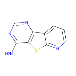 Nc1ncnc2c1sc1ncccc12 ZINC000040846634