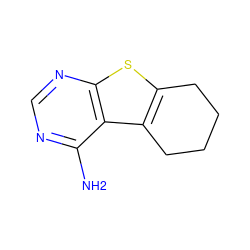 Nc1ncnc2sc3c(c12)CCCC3 ZINC000000078174