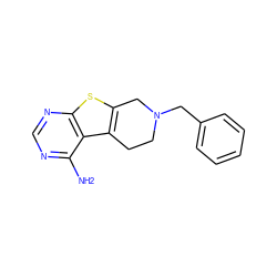 Nc1ncnc2sc3c(c12)CCN(Cc1ccccc1)C3 ZINC000020714298