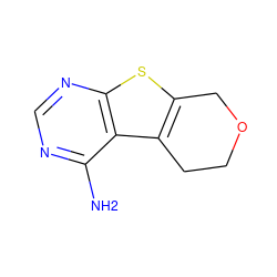 Nc1ncnc2sc3c(c12)CCOC3 ZINC000072126093