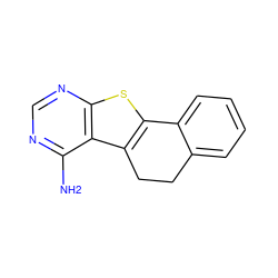 Nc1ncnc2sc3c(c12)CCc1ccccc1-3 ZINC000001556823