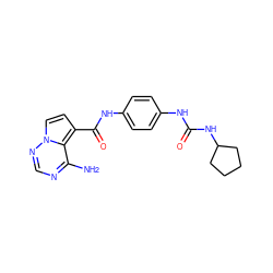 Nc1ncnn2ccc(C(=O)Nc3ccc(NC(=O)NC4CCCC4)cc3)c12 ZINC000084653912