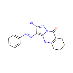 Nc1nn2c(=O)c3c([nH]c2c1N=Nc1ccccc1)CCCC3 ZINC000253531944