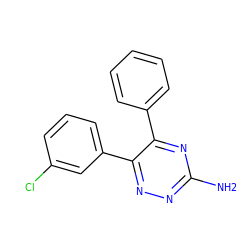 Nc1nnc(-c2cccc(Cl)c2)c(-c2ccccc2)n1 ZINC000084597081