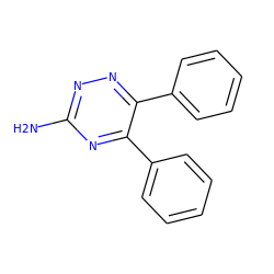 Nc1nnc(-c2ccccc2)c(-c2ccccc2)n1 ZINC000000105284