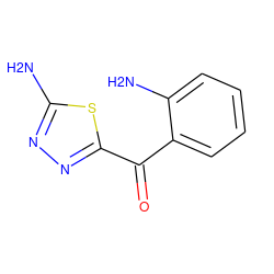 Nc1nnc(C(=O)c2ccccc2N)s1 ZINC000000175356