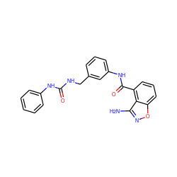 Nc1noc2cccc(C(=O)Nc3cccc(CNC(=O)Nc4ccccc4)c3)c12 ZINC000084669740