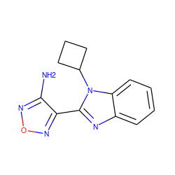 Nc1nonc1-c1nc2ccccc2n1C1CCC1 ZINC000049111546