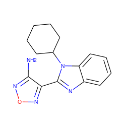 Nc1nonc1-c1nc2ccccc2n1C1CCCCC1 ZINC000038410251