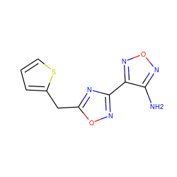 Nc1nonc1-c1noc(Cc2cccs2)n1 ZINC000000141265