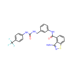 Nc1nsc2cccc(C(=O)Nc3cccc(CNC(=O)Nc4ccc(C(F)(F)F)cc4)c3)c12 ZINC000084653475