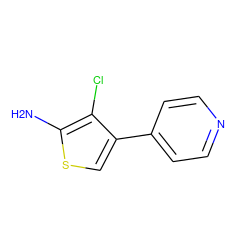 Nc1scc(-c2ccncc2)c1Cl ZINC000003237976