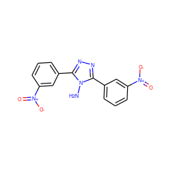 Nn1c(-c2cccc([N+](=O)[O-])c2)nnc1-c1cccc([N+](=O)[O-])c1 ZINC000169311061
